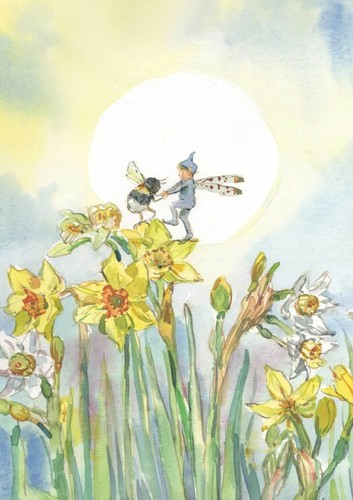Cute birthday card bee - birthday,