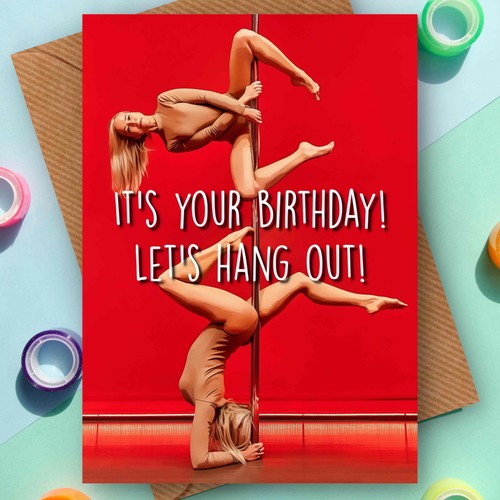 Pole fitness funny birthday - fitness,