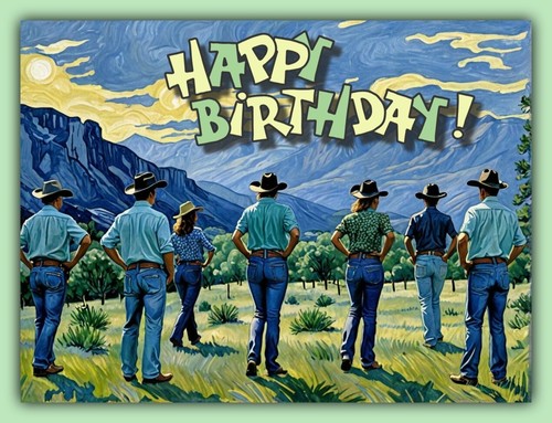 Line dancing happy birthday - line,