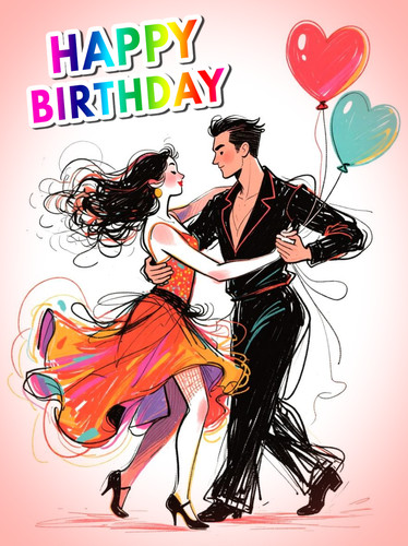 Happy birthday latin dancing