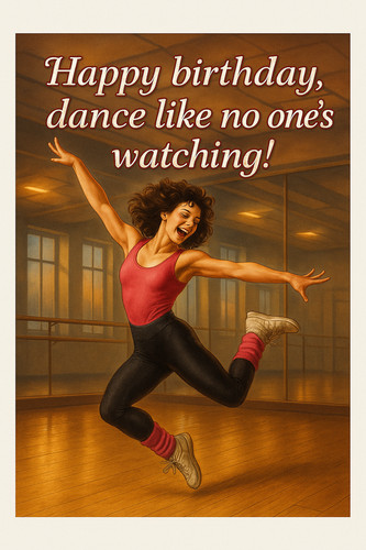 Dance birthday card - dance, a5