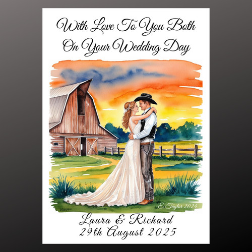 Personalised wedding card eco - wedding,