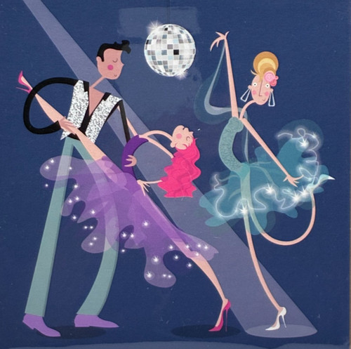 Ballroom dancers greeting card - ballroom,