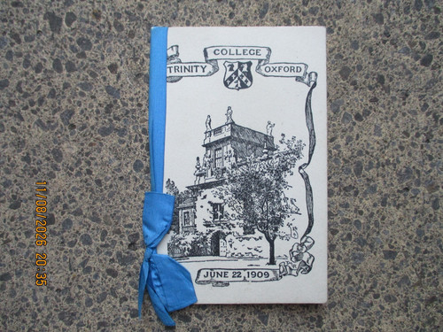 Edwardian dance card - card,, trinity