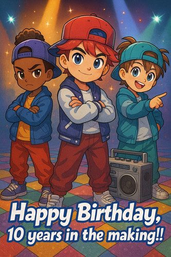 10th birthday card - card, k-pop