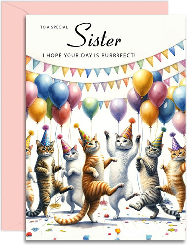 Sister birthday card dancing - sister,