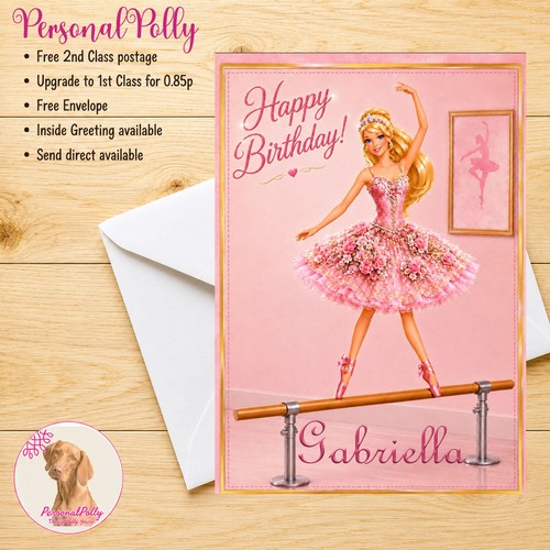 Personalised barbie card - personalised,
