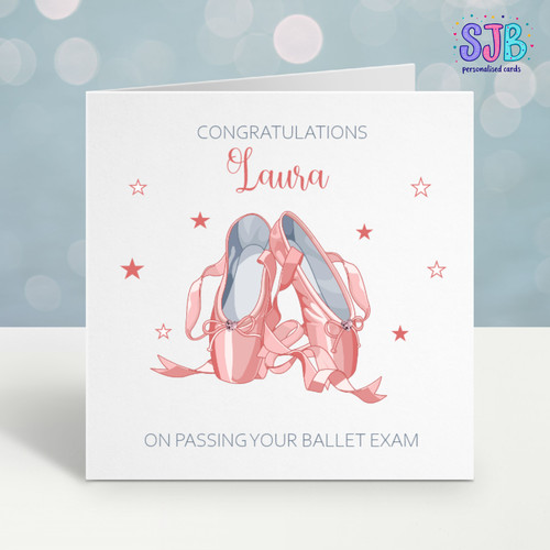 Personalised ballet exam card - ballet,